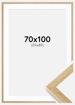 Ramme Selection Eg 70x100 cm - Passepartout Hvid 60x90 cm