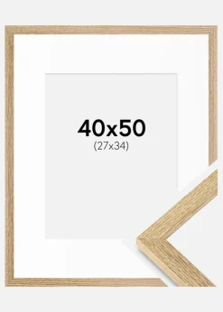 Ramme Selection Eg 40x50 cm - Passepartout Hvid 28x35 cm