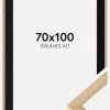 Ramme Selection Eg 70x100 cm - Passepartout Sort 59,4x84 cm (A1)