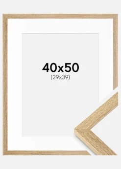 Ramme Selection Eg 40x50 cm - Passepartout Hvid 30x40 cm