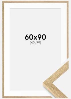 Ramme Selection Eg 60x90 cm - Passepartout Hvid 50x80 cm