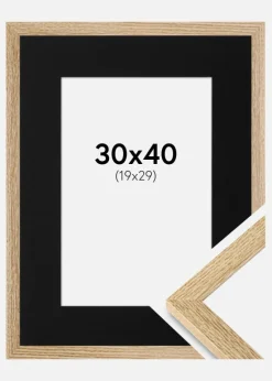 Ramme Selection Eg 30x40 cm - Passepartout Sort 20x30 cm