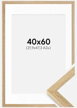 Ramme Selection Eg 40x60 cm - Passepartout Hvid 32,9x48,3 cm (A3+)