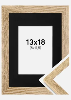 Ramme Selection Eg 13x18 cm - Passepartout Sort 9x12 cm