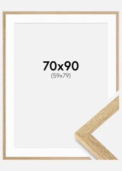 Ramme Selection Eg 70x90 cm - Passepartout Hvid 60x80 cm