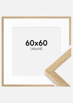 Ramme Selection Eg 60x60 cm - Passepartout Hvid 45x45 cm