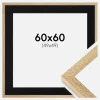 Ramme Selection Eg 60x60 cm - Passepartout Sort 50x50 cm