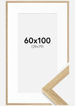 Ramme Selection Eg 60x100 cm - Passepartout Hvid 40x80 cm