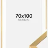 Ramme Selection Guld 70x100 cm - Passepartout Hvid 59,4x84 cm (A1)