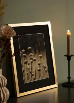 Ramme Selection Guld 13x18 cm - Passepartout Sort 9x12 cm