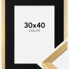 Ramme Selection Guld 30x40 cm - Passepartout Sort 21x30 cm