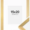 Ramme Selection Guld 15x20 cm - Passepartout Hvid 4x5 inches