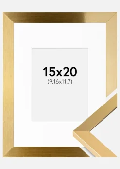 Ramme Selection Guld 15x20 cm - Passepartout Hvid 4x5 inches