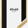 Ramme Selection Guld 40x60 cm - Passepartout Sort 25x50 cm