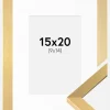 Ramme Selection Guld 15x20 cm - Passepartout Hvid 10x15 cm