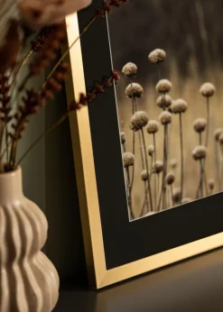 Ramme Selection Guld 13x18 cm - Passepartout Sort 10x12 cm