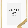 Ramme Selection Guld 42x59,4 cm (A2) - Passepartout Hvid 25x38 cm