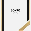 Ramme Selection Guld 60x90 cm - Passepartout Sort 50x75 cm