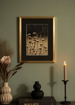 Ramme Selection Guld 60x60 cm - Passepartout Sort 45x45 cm