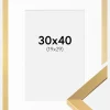 Ramme Selection Guld 30x40 cm - Passepartout Hvid 20x30 cm