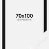 Ramme Selection Hvid 70x100 cm - Passepartout Sort 24x36 inches