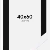 Ramme Selection Hvid 40x60 cm - Passepartout Sort 30x50 cm