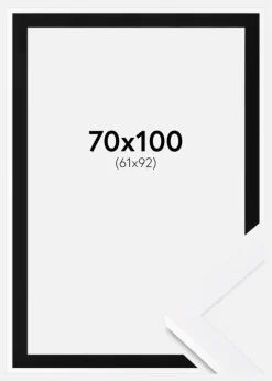 Ramme Selection Hvid 70x100 cm - Passepartout Sort 62x93 cm