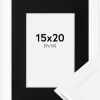 Ramme Selection Hvid 15x20 cm - Passepartout Sort 10x15 cm