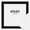 Ramme Selection Hvid 60x60 cm - Passepartout Sort 50x50 cm