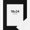 Ramme Selection Hvid 18x24 cm - Passepartout Sort 13x17 cm