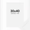 Ramme Selection Hvid 30x40 cm - Passepartout Hvid 21x29,7 cm (A4)
