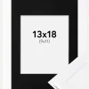 Ramme Selection Hvid 13x18 cm - Passepartout Sort 10x12 cm