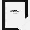 Ramme Selection Hvid 40x50 cm - Passepartout Sort 30x40 cm