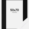 Ramme Selection Hvid 50x70 cm - Passepartout Sort 33x56 cm