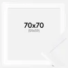 Ramme Selection Hvid 70x70 cm - Passepartout Hvid 60x60 cm