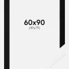 Ramme Selection Hvid 60x90 cm - Passepartout Sort 50x80 cm