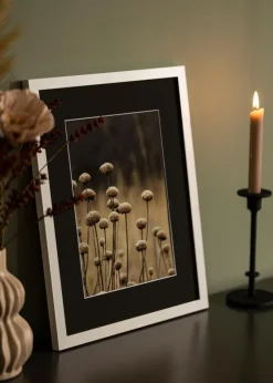 Ramme Selection Hvid 60x90 cm - Passepartout Sort 50x80 cm