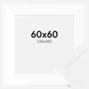 Ramme Selection Hvid 60x60 cm - Passepartout Hvid 45x45 cm