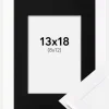 Ramme Selection Hvid 13x18 cm - Passepartout Sort 9x13 cm