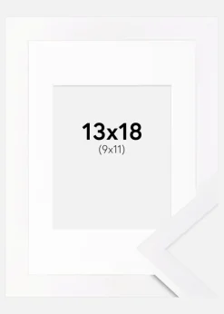 Ramme Selection Hvid 13x18 cm - Passepartout Hvid 10x12 cm