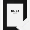 Ramme Selection Hvid 18x24 cm - Passepartout Sort 13x18 cm