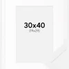 Ramme Selection Hvid 30x40 cm - Passepartout Hvid 20x30 cm