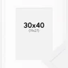 Ramme Selection Hvid 30x40 cm - Passepartout Hvid 20x28 cm