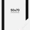 Ramme Selection Hvid 50x70 cm - Passepartout Sort 16x24 inches