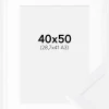 Ramme Selection Hvid 40x50 cm - Passepartout Hvid 29,7x42 cm (A3)