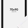 Ramme Selection Hvid 70x90 cm - Passepartout Sort 60x80 cm