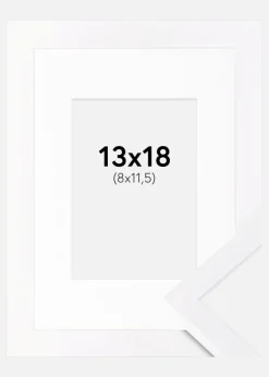 Ramme Selection Hvid 13x18 cm - Passepartout Hvid 9x12 cm