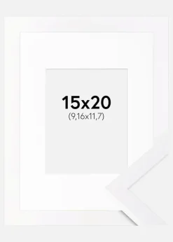 Ramme Selection Hvid 15x20 cm - Passepartout Hvid 4x5 inches
