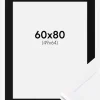 Ramme Selection Hvid 60x80 cm - Passepartout Sort 50x65 cm