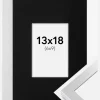 Ramme Selection Sølv 13x18 cm - Passepartout Sort 7x10 cm
